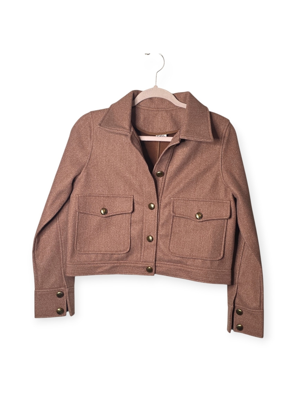 Womens NWOT OGL Cashsoft Point Collar Cargo short jacket, size small
